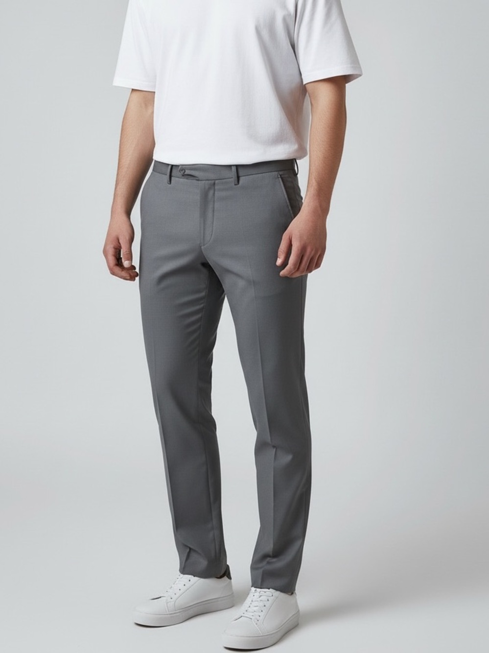 Haggar Slim Fit Gray Dress Pants 40 x 32, Pre-owned